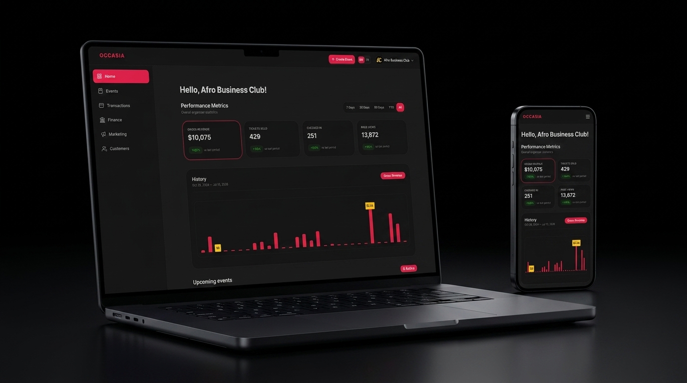 Occasia Organizer Dashboard and Scanner App